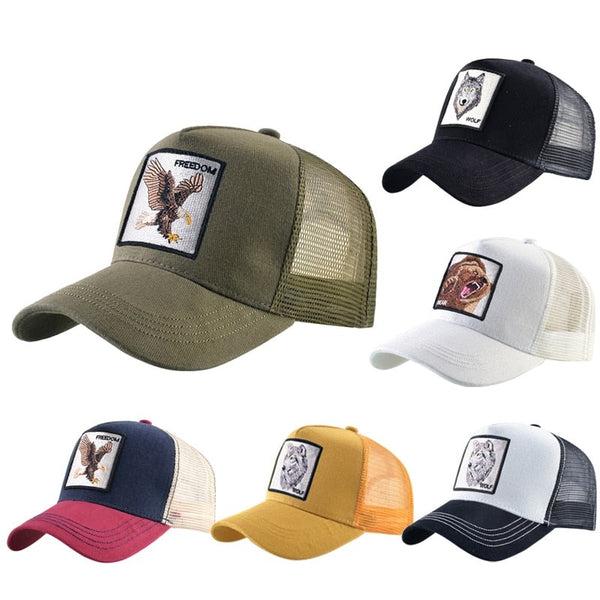 Baseball Caps Men Snapback Hip Hop Hats With Animals Patch