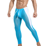 25.16Aidase Men Mesh Long Pants Sexy Transparent Man Underwear Breathable Men's Casual Leggings Sleep Homewear See Through Pajama Pants aidase-shop