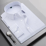 Aidase 2025 Brand New Men Shirt Male Dress Shirts Striped Men's Casual Long Sleeve Business Formal Plaid Shirt camisa social