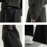 Aidase Men Black Casual Pants Straight Ankle-length Wide Leg Drape Streetwear Loose Mens Trousers Plus Size S-3XL New Autumn Pantalones aidase-shop