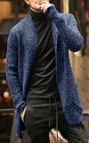 44.05Aidase Medium Length Men's Cardigan Knitting Wool Solid Thick Warm Autumn Winter Fit Comfortable Soft Casual Fashion Male Sweater aidase-shop