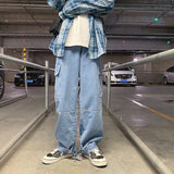 Aidase  Men Wide Leg Jeans Mens Spring cargo pants Hip Hop Streetwear New Loose Straight Baggy Denim Pants Male work jeans