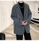 56.89Aidase British-style Blazers Men Leisure Trendy Loose Suit Jackets Male Retro Daily Ins Streetwear All-match Simple Korean Suit-tops aidase-shop