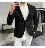 Aidase Fashion England Style Autumn Winter Thick Men's Velvet Suit Jacket / Male High Quality New Plus Size Blazers Coat aidase-shop