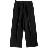 Aidase Men Black Casual Pants Straight Ankle-length Wide Leg Drape Streetwear Loose Mens Trousers Plus Size S-3XL New Autumn Pantalones aidase-shop