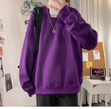 Aidase Sweatshirt Fall Harajuku O-Neck Oversized Sweater Casual Velvet Long Sleeve Basic Top Casual Wear aidase-shop