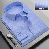 =Aidase 2025 Brand New Men Shirt Male Dress Shirts Striped Men's Casual Long Sleeve Business Formal Plaid Shirt camisa social aidase-shop