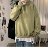 Aidase Sweatshirt Fall Harajuku O-Neck Oversized Sweater Casual Velvet Long Sleeve Basic Top Casual Wear aidase-shop