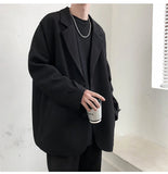 56.89Aidase British-style Blazers Men Leisure Trendy Loose Suit Jackets Male Retro Daily Ins Streetwear All-match Simple Korean Suit-tops aidase-shop