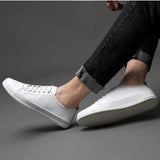 Aidase New Fashion Sneakers Genuine Leather Men Casual Shoes Footwear Male Flats Shoes Outdoor Black Mens Leather Designer aidase-shop