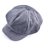 Aidase Solid Corduroy Newsboy Caps Men Casual Cotton Octagonal Hat For Women Autumn And Winter Berets Girls Casquette Gavroche Boina