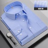 =Aidase 2025 Brand New Men Shirt Male Dress Shirts Striped Men's Casual Long Sleeve Business Formal Plaid Shirt camisa social aidase-shop