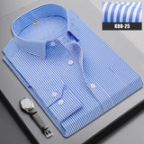 =Aidase 2025 Brand New Men Shirt Male Dress Shirts Striped Men's Casual Long Sleeve Business Formal Plaid Shirt camisa social aidase-shop