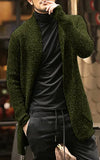 44.05Aidase Medium Length Men's Cardigan Knitting Wool Solid Thick Warm Autumn Winter Fit Comfortable Soft Casual Fashion Male Sweater aidase-shop