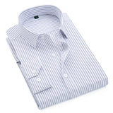 =Aidase 2025 Brand New Men Shirt Male Dress Shirts Striped Men's Casual Long Sleeve Business Formal Plaid Shirt camisa social aidase-shop