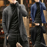 44.05Aidase Medium Length Men's Cardigan Knitting Wool Solid Thick Warm Autumn Winter Fit Comfortable Soft Casual Fashion Male Sweater aidase-shop