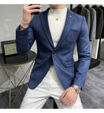 Aidase Fashion England Style Autumn Winter Thick Men's Velvet Suit Jacket / Male High Quality New Plus Size Blazers Coat aidase-shop