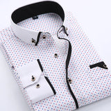 Aidase New Fashion Print Casual Men Long Sleeve Shirt Stitching Pocket Design Fabric Soft Comfortable Men Dress Slim Fit clothes aidase-shop