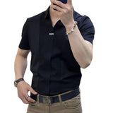 Aidase Luxury Polo Shirts Men Short Sleeve Patchwork Turn-down Collar Fashion Polo Tees Men Clothing Vintage Pullover Tops Streetwear aidase-shop