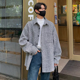 Aidase Autumn Woolen Coat Men Fashion Oversized Vintage Woolen Jacket Men Streetwear Korean Loose Short Woolen Coat Men Plus Size M-5XL aidase-shop