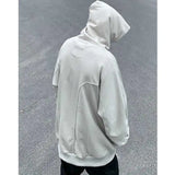 Aidase Harajuku Hoodies Men Women High Street Single Breasted Hooded Pullover Autumn Vibe Style Hip Hop Loose Sweatshirt Solid Color aidase-shop