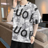 Aidase Fashion O-Neck Printed Spliced Fake Two Pieces T-Shirt Men's Clothing Spring New Casual Pullovers Loose Korean Tee Shirt