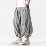 Spring Summer Men's Hip Hop Retro Haren Pants Japanese Trendy Casual Wild Large Size Harajuku Solid Color Jogger Casual Pants aidase-shop