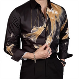 Aidase Flower Versatile Hot Diamond Color Contrast Shirt Camisas De Hombre New High Quality Luxury Rhinestones Shirt For Men Trend aidase-shop