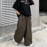 Aidase Vintage Baggy Cargo Pants Men Parachute Wide Leg Trousers Male Oversize Retro Loose Casual Japanese Streetwear Hip Hop