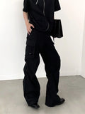 Aidase Summer Sleeveless Set Men Women Multi-Pocket Hooded Vest +jogging Cargo Pant Spring Loose Casual Zipper Two Piece Suit Street aidase-shop