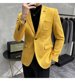 Aidase 6 Color Costume Homme Deerskin Jacket Suit Men Casual Slim Blazer Hombre Suit Leather Jacket Men Terno Masculino Men Clothing aidase-shop