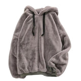 Pullover Hoodie Trendy Soft Couple Sweatshirt Men Women Plush Loose Hooded Sweatshirt for Outdoor aidase-shop