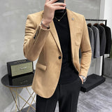 Aidase Fashion England Style Autumn Winter Thick Men's Velvet Suit Jacket / Male High Quality New Plus Size Blazers Coat aidase-shop