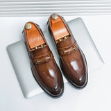 48.47Aidase New Luxury Slip on Dress Shoes Men Genuine Leather Italian Loafer Shoes for Men Black Brown Brand Formal Oxford Men Casual Shoes aidase-shop