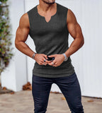 Aidase Summer new men V-neck Vest gym Tank top Men Fitness sleeveless shirt Exercise Sports Undershirt Gyms train vest aidase-shop