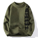 Aidase 2024 Patchwork Knitted Sweater Trend High Street Autumn Winter Warm Men's Tops Hip-hop Street Clothing Fishing Sports Pullover aidase-shop