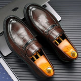 Aidase Luxury Brand Leather Men Shoes for Wedding Formal Oxfords Business Casual Office Work Shoes Men Classic Men's Pointy Dress Shoes aidase-shop