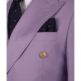 Aidase Elegant Purple Men Suits Double Breasted Peak Lapel Male Clothing Luxury Wedding Groom 2 Piece Jacket Pants Sets Full Set Terno aidase-shop