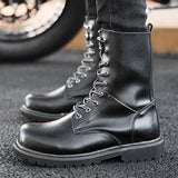 Leather Men Boots Breathable High Top Shoes Outdoor Casual Men Winter Shoes Autumn Snow Boots For Men Botas Homme aidase-shop