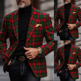 Aidase Plaid Men Wedding Suits Coat Notched Lapel Single Breasted Tuxedos Jacket Groom Business Blazer Custom Made Only Jacket aidase-shop