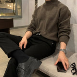 Aidase Winter Thick Sweater Men Warm Fashion Stand Collar Knitted Pullover Men Korean Loose Long Sleeve Sweater Mens Jumper Clothes aidase-shop