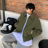 Aidase Autumn Short Jacket Men Slim Fit Fashion Green Casual Jackets Mens Japanese Streetwear Hip-hop Loose Bomber Jacket Men Outwear aidase-shop