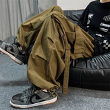 Black Cargo Pants for Men Oversize Cargo Trousers Male Green Loose Casual Japanese Streetwear Hip Hop Pocket Big Size aidase-shop