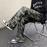 Aidase Trousers with Pockets Straight Splicing Men's Jeans Camouflage Man Cowboy Pants Wide Leg 2023 Korean Autumn Soft 90s Streetwear aidase-shop