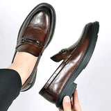 Aidase Luxury Brand Leather Men Shoes for Wedding Formal Oxfords Business Casual Office Work Shoes Men Classic Men's Pointy Dress Shoes