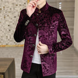 Aidase Luxury Velvet Standing Collar Suit Jacket for Men Autumn Winter Chinese Style Blazers Slim Fit Casual Business Blazer Masculino aidase-shop