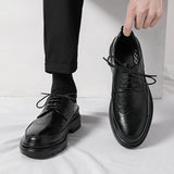 50.17Aidase Luxury Brand Handcrafted Mens Oxford Shoes Genuine Calfskin Leather Brogue Dress Shoes Black Classic Business Formal Shoes Man aidase-shop