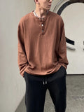 Aidase Big Size Unicolor T Shirts for Men Baggy Pullover Plain Oversize Male Clothes Long Sleeve Tops Polyester It Elasticity Japan Y2k aidase-shop