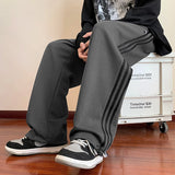 Aidase Korean Fashion Male Stripe Casual Sweatpants Streetwear Black Brown Jogger Men's Sport Jogging Pants Casual Trousers Joggers aidase-shop