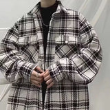 Aidase New Plaid Shirt Jacket Men Spring and Autumn Style Small Fragrance Workwear Jacket Cool Korean Version Trendy Baseball Uniform aidase-shop